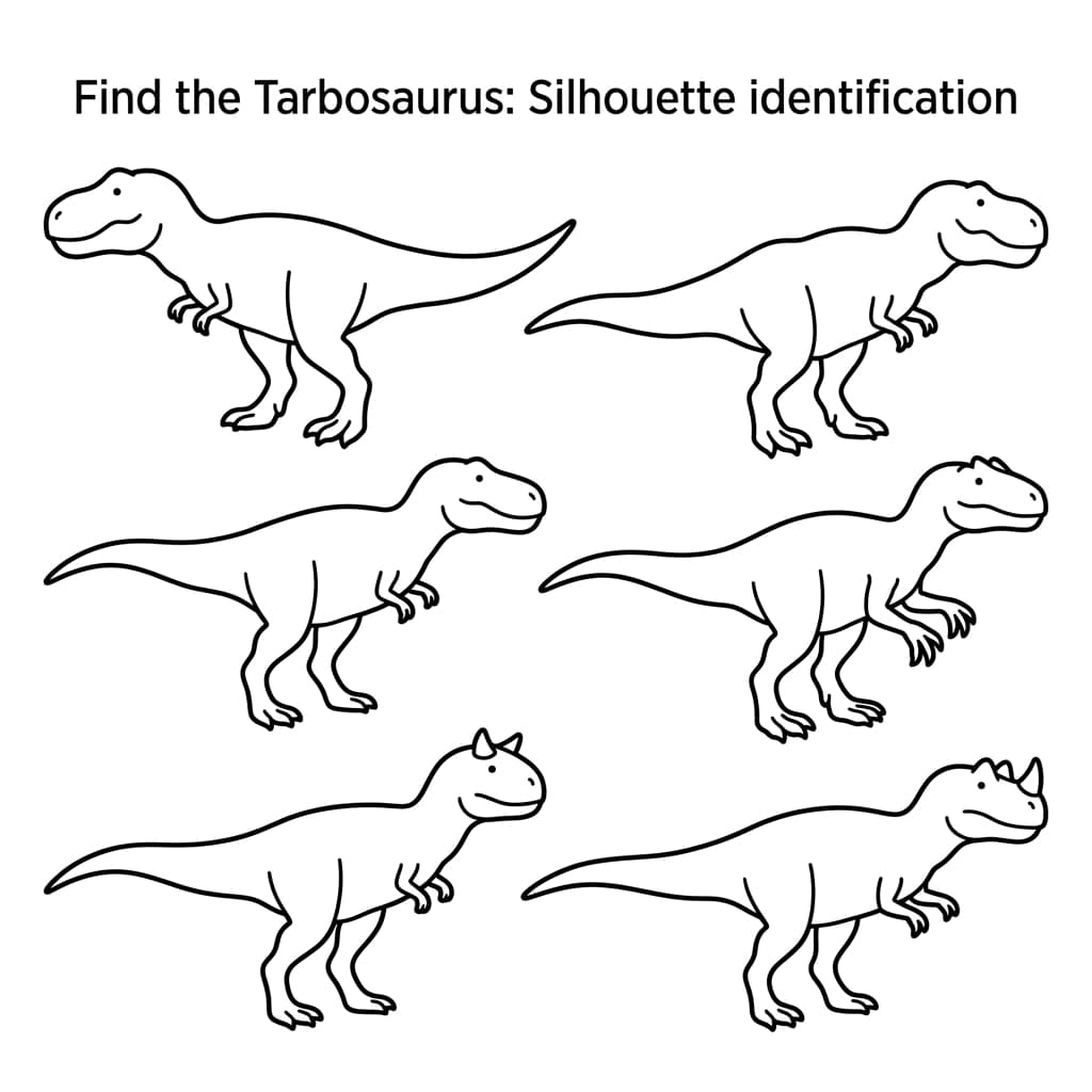 Free Printable Free Tarbosaurus Facts & Coloring Pages for Kids PDF - High Resolution Sheet 3