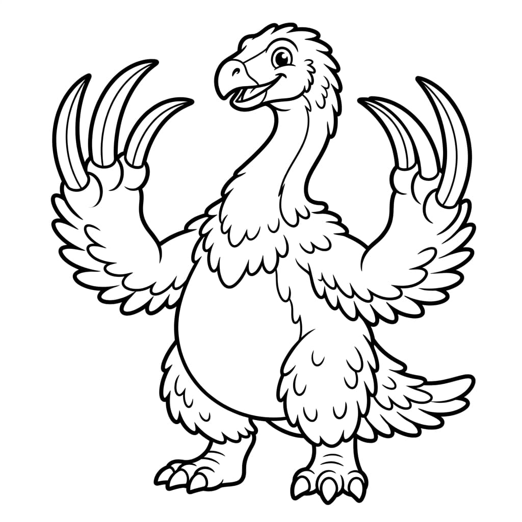 Free Printable Free Therizinosaurus Facts & Coloring Pages for Kids PDF - High Resolution Sheet 1