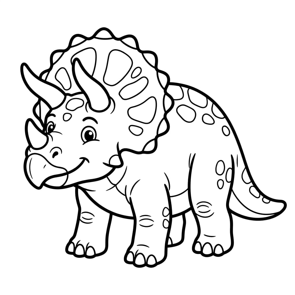 Free Printable Free Triceratops Facts & Coloring Pages for Kids PDF - High Resolution Sheet 1