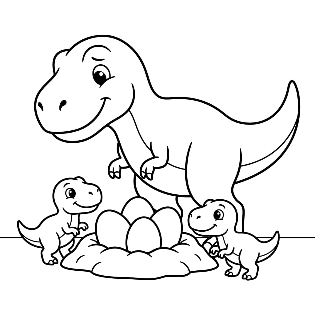 Free Printable Free Tyrannosaurus Rex Facts & Coloring Pages for Kids PDF - High Resolution Sheet 4