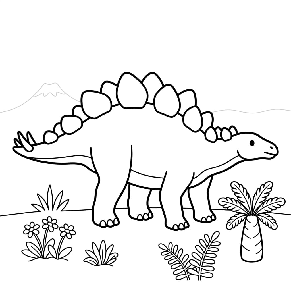 Free Printable Free Wuerhosaurus Facts & Coloring Pages for Kids PDF - High Resolution Sheet 2
