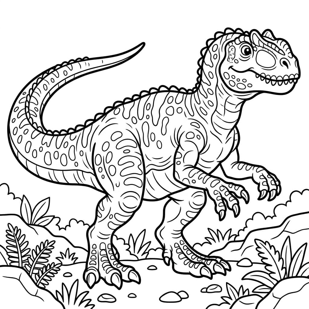 Free Printable Free Yangchuanosaurus Facts & Coloring Pages for Kids PDF - High Resolution Sheet 1