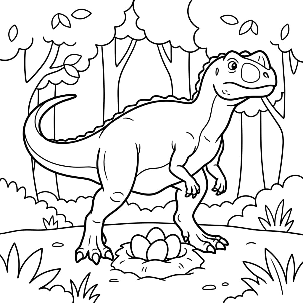 Free Printable Free Yangchuanosaurus Facts & Coloring Pages for Kids PDF - High Resolution Sheet 4
