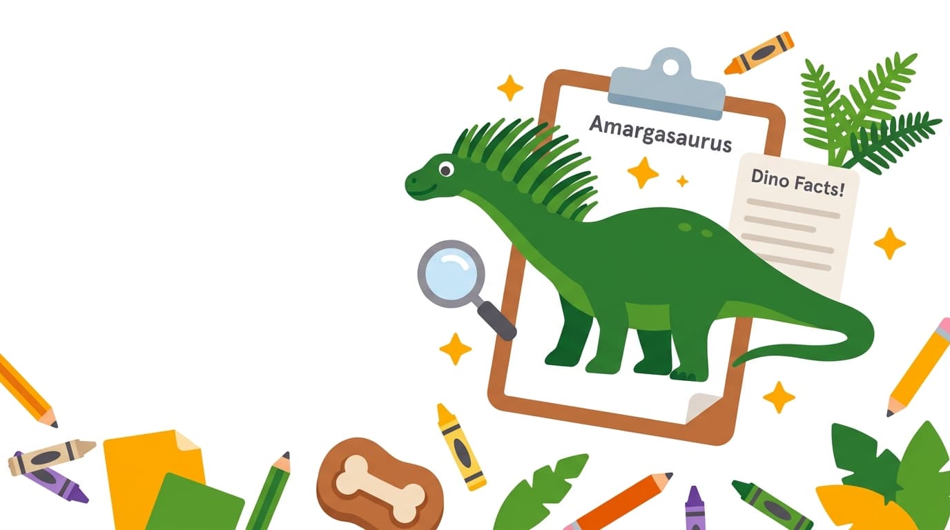 Free Amargasaurus Facts & Coloring Pages for Kids