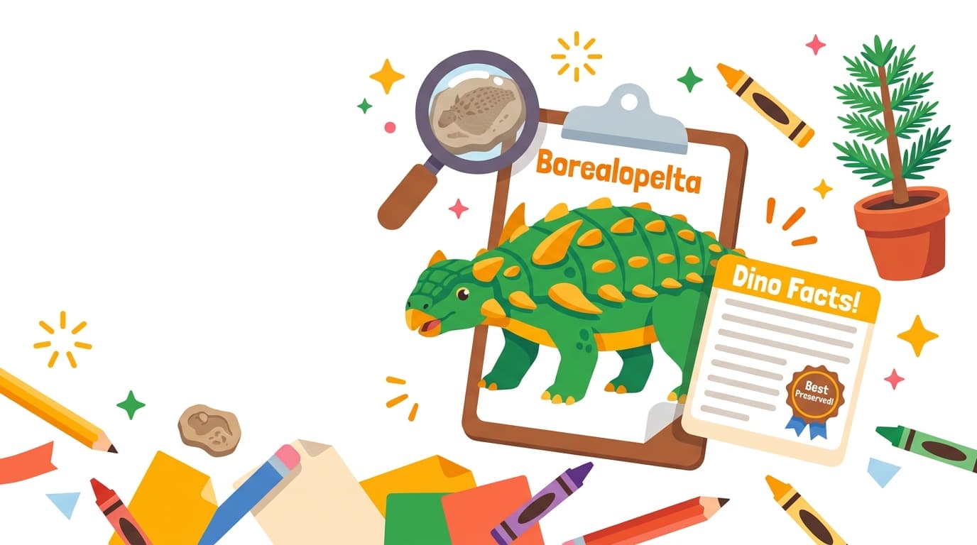 Free Borealopelta Facts & Coloring Pages for Kids