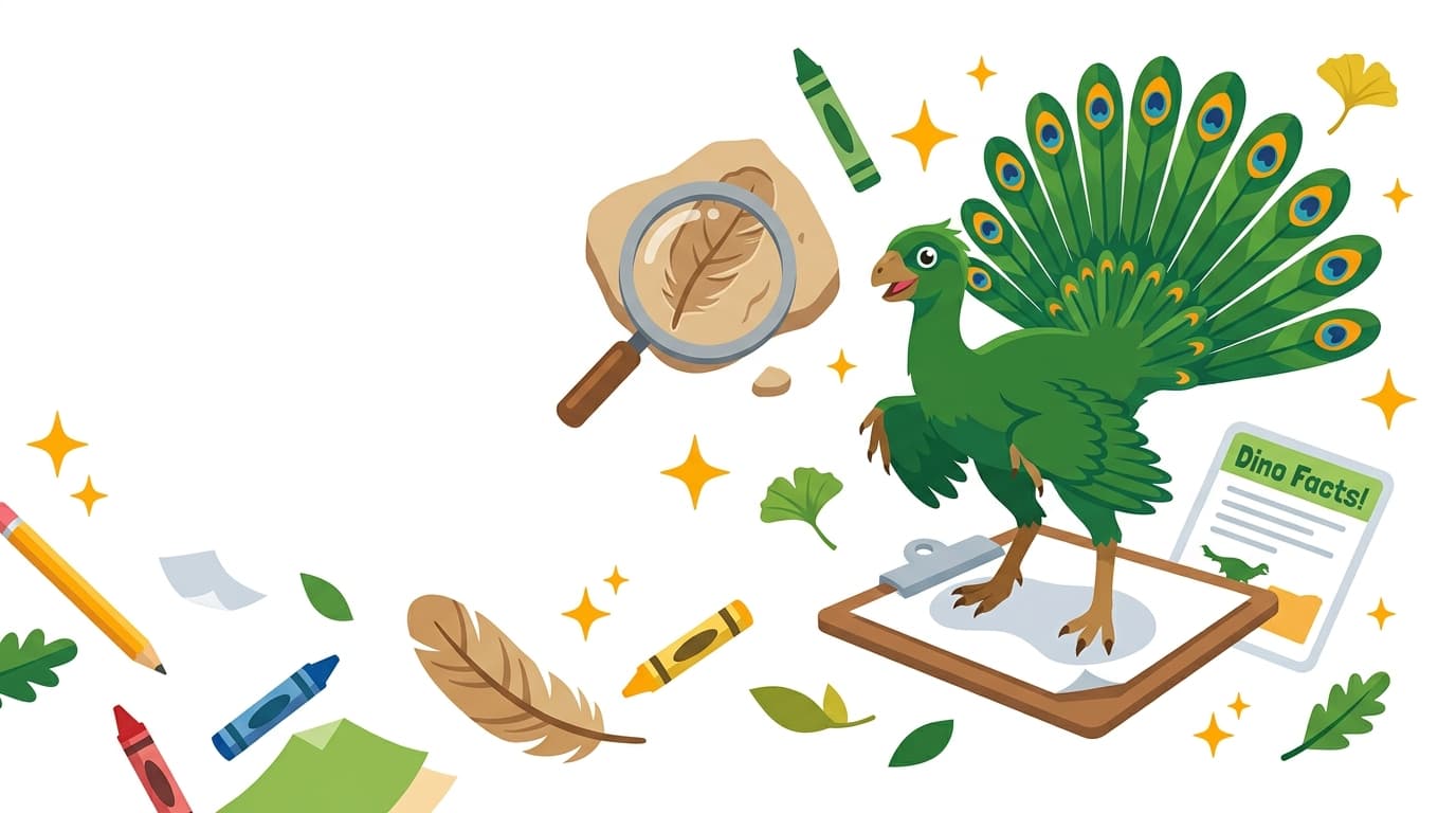 Free Caudipteryx Facts & Coloring Pages for Kids