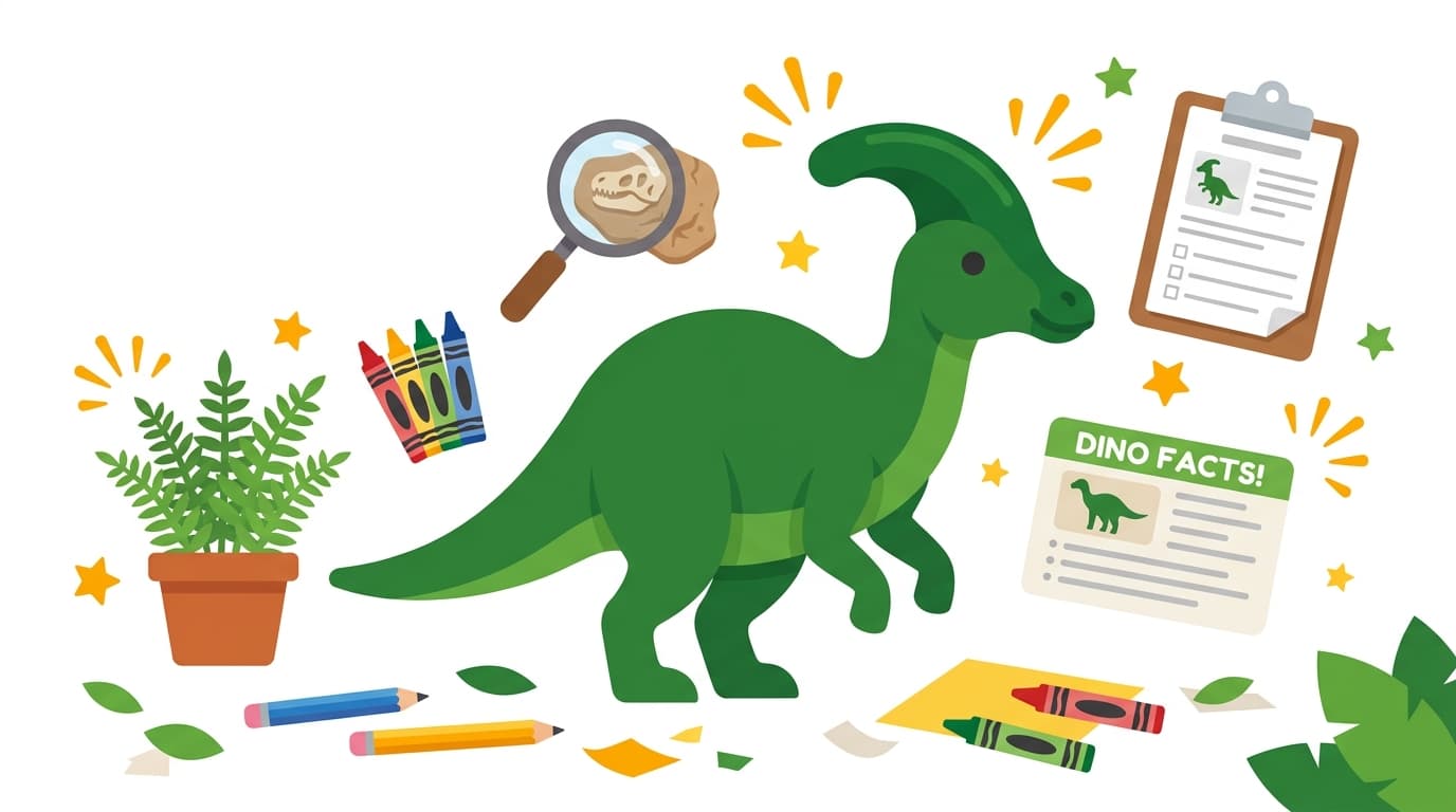 Free Corythosaurus Facts & Coloring Pages for Kids