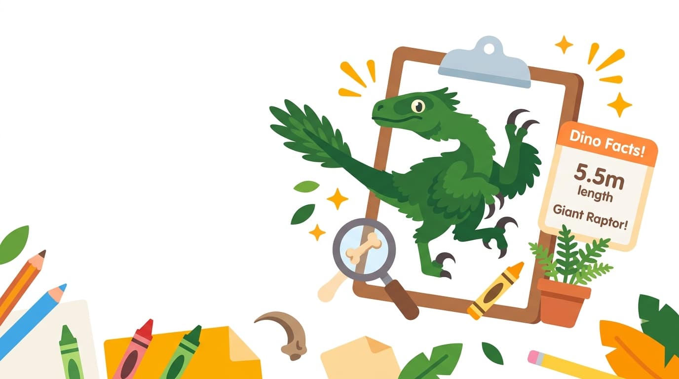 Free Dakotaraptor Facts & Coloring Pages for Kids