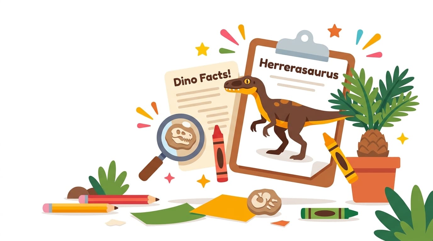 Free Herrerasaurus Facts & Coloring Pages for Kids