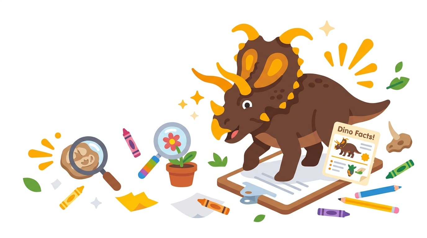 Free Kosmoceratops Facts & Coloring Pages for Kids