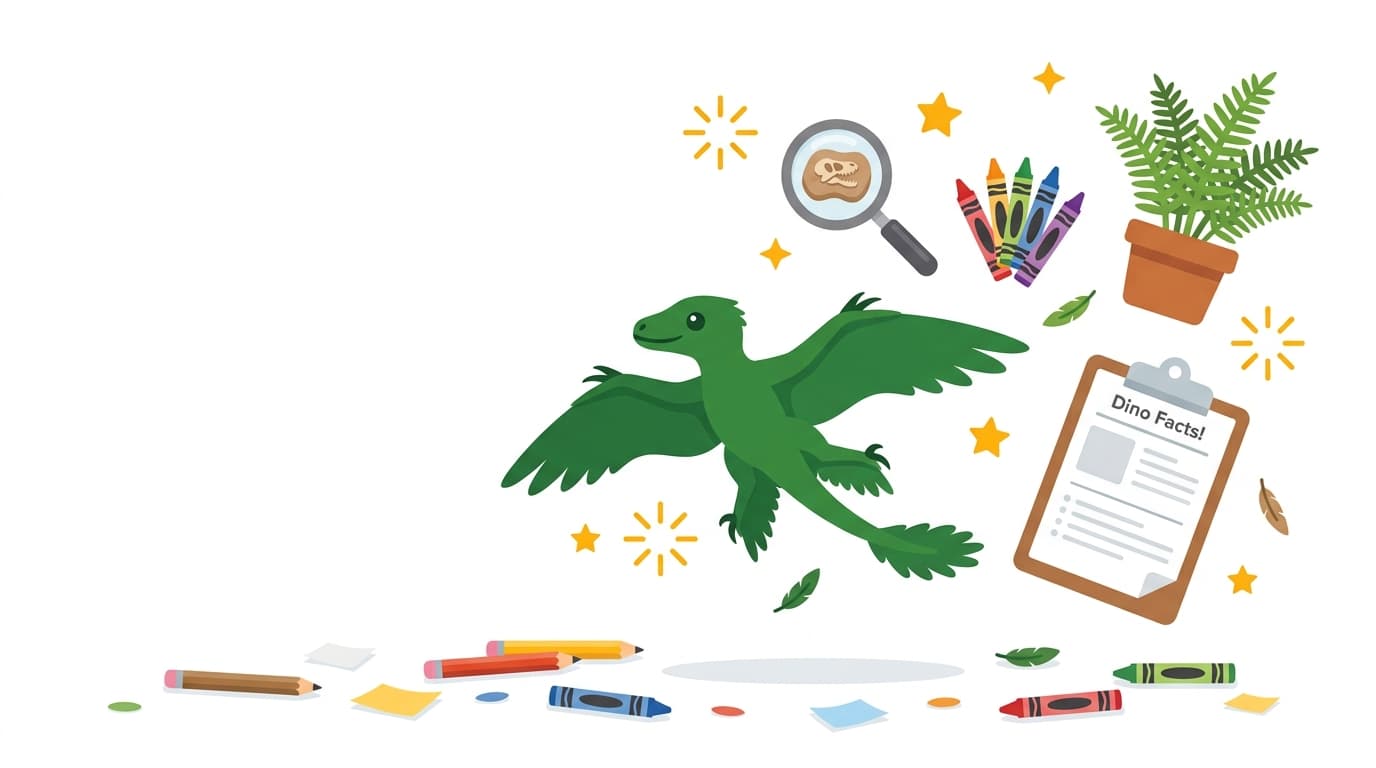Free Microraptor Facts & Coloring Pages for Kids