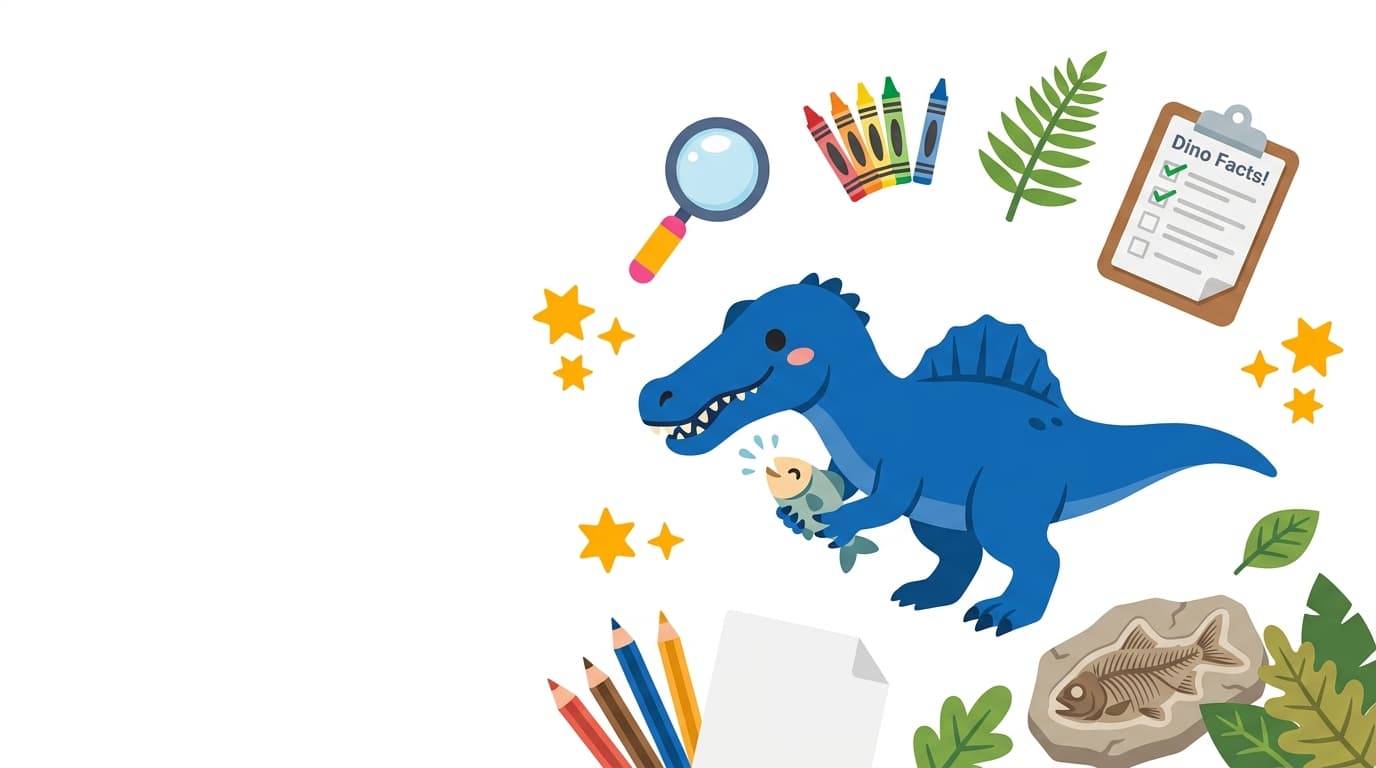 Free Suchomimus Facts & Coloring Pages for Kids