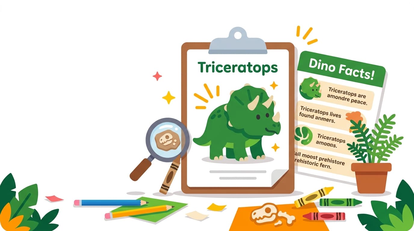 Free Triceratops Facts & Coloring Pages for Kids