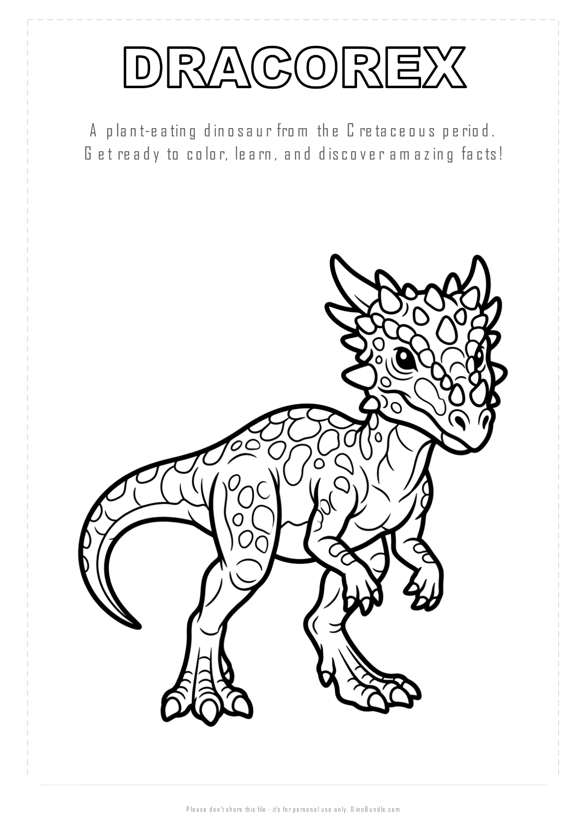 Dracorex printable page 1