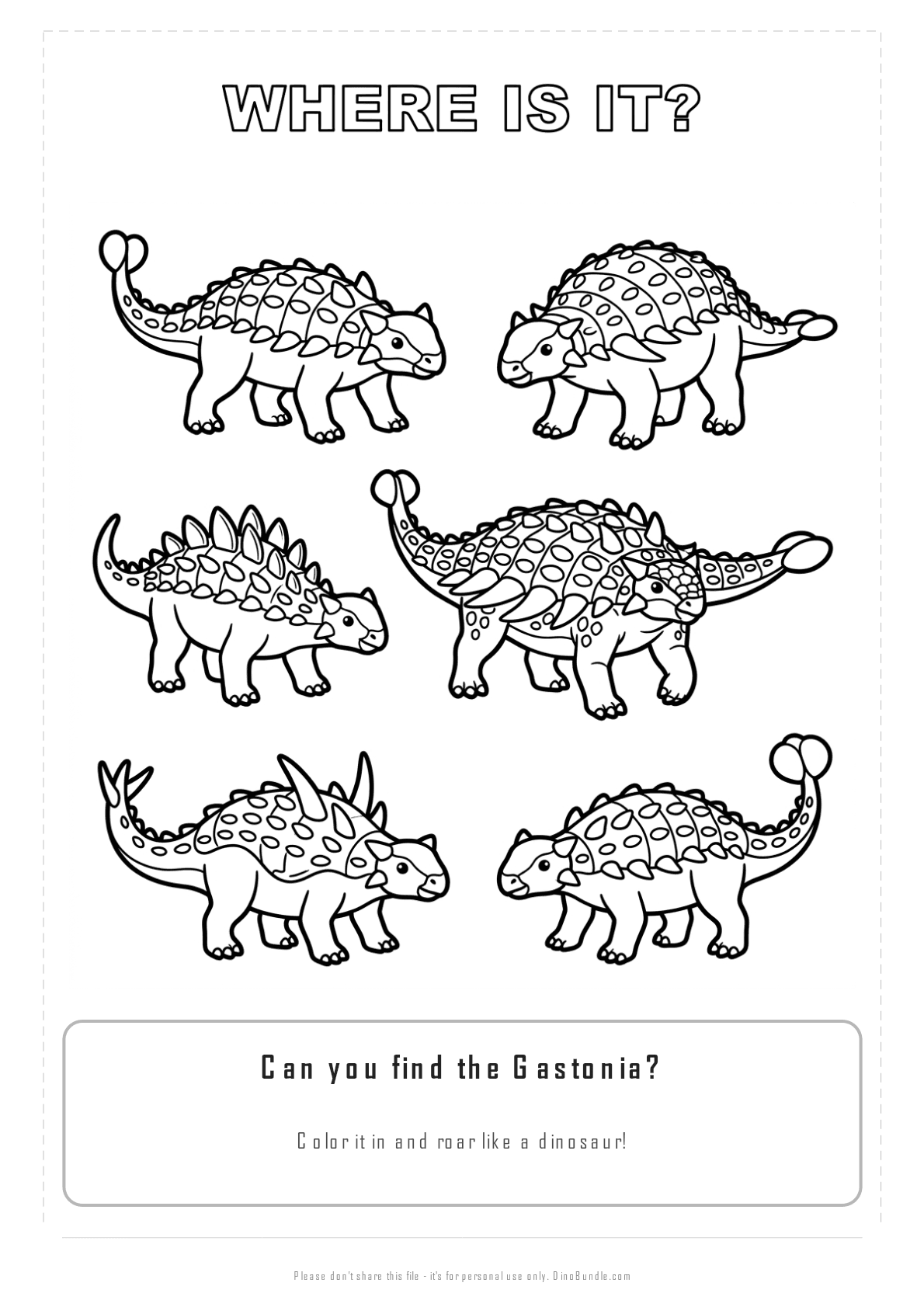 Gastonia printable page 3