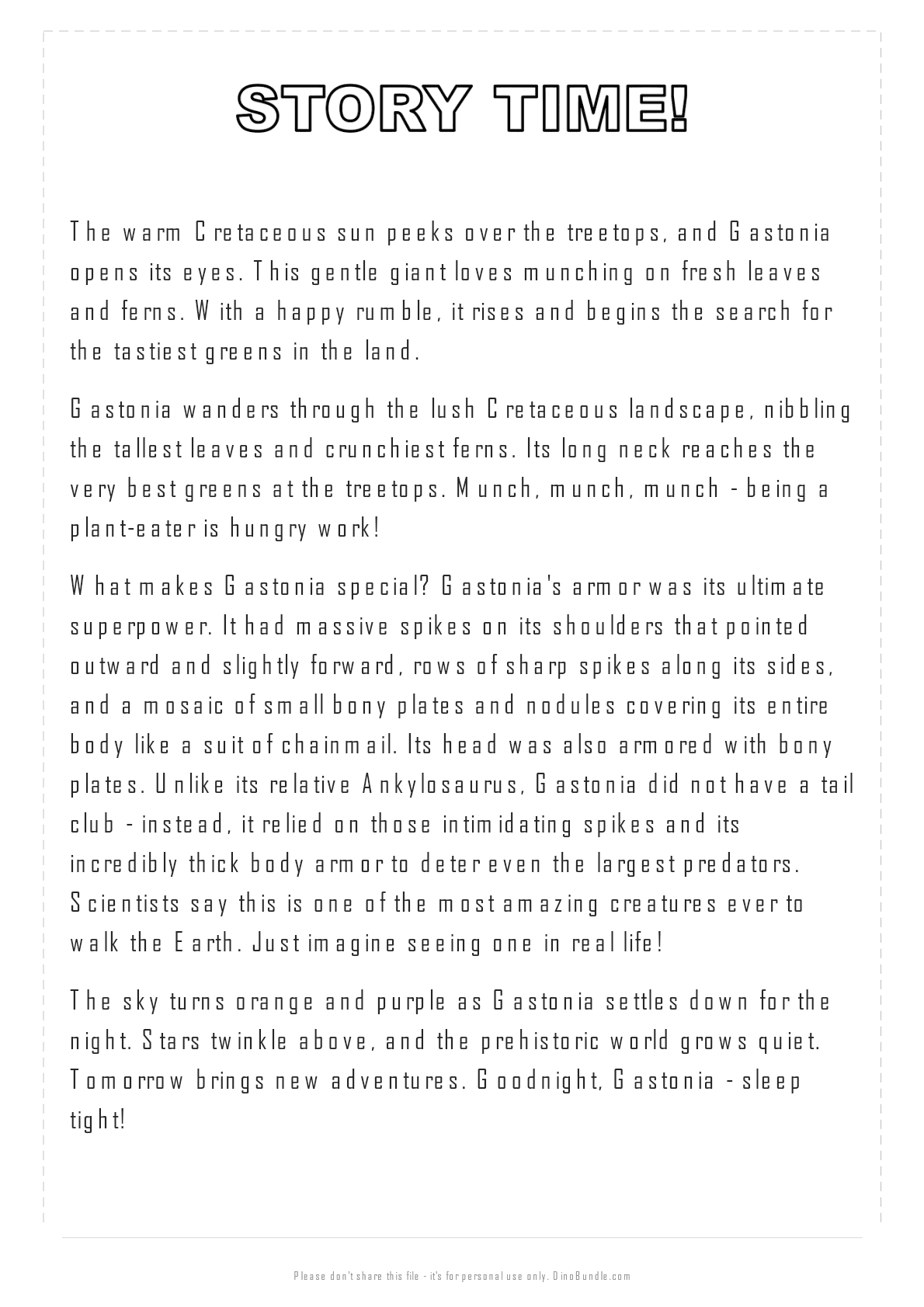 Gastonia printable page 4