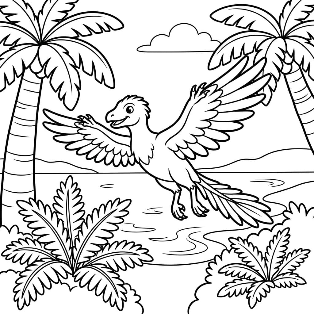 Free Printable Free Archaeopteryx Facts & Coloring Pages for Kids PDF - High Resolution Sheet 2