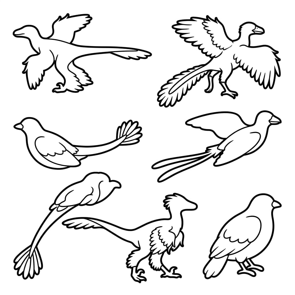 Free Printable Free Archaeopteryx Facts & Coloring Pages for Kids PDF - High Resolution Sheet 3