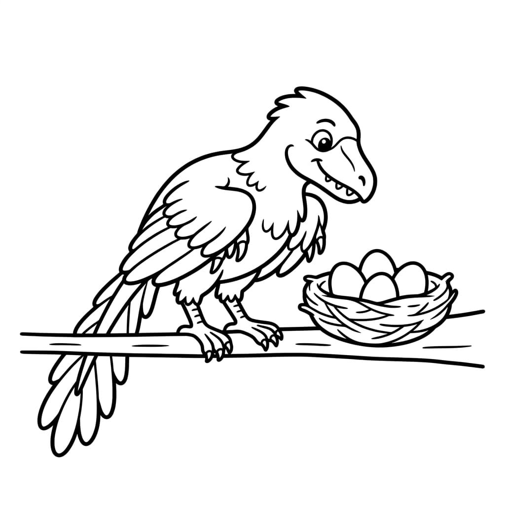 Free Printable Free Archaeopteryx Facts & Coloring Pages for Kids PDF - High Resolution Sheet 4
