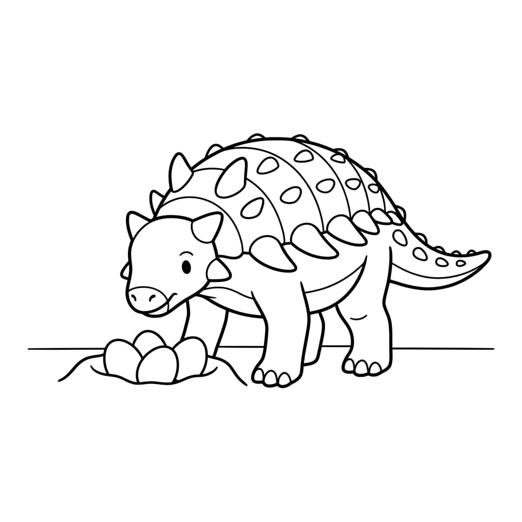Free Printable Free Borealopelta Facts & Coloring Pages for Kids PDF - High Resolution Sheet 4