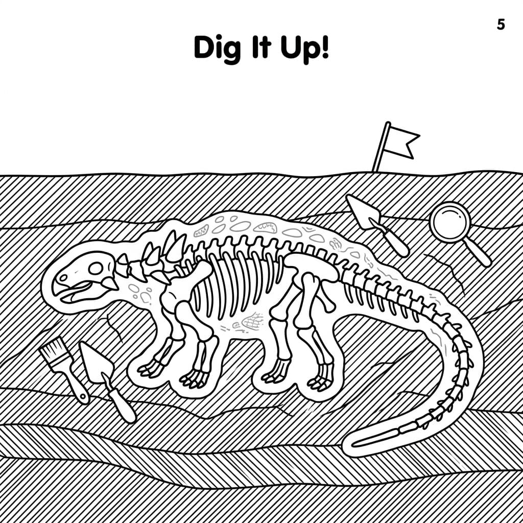 Free Printable Free Borealopelta Facts & Coloring Pages for Kids PDF - High Resolution Sheet 5