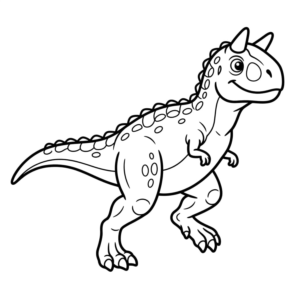 Free Printable Free Carnotaurus Facts & Coloring Pages for Kids PDF - High Resolution Sheet 1