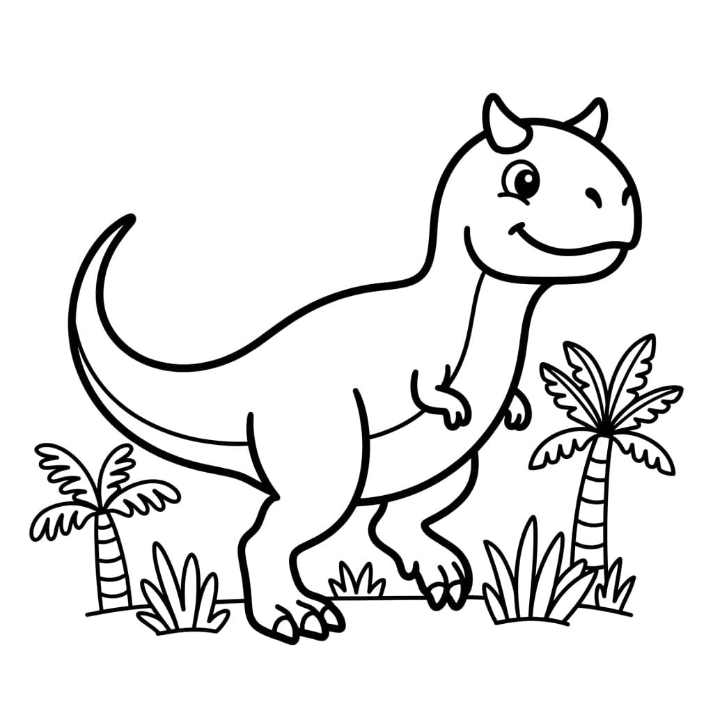 Free Printable Free Carnotaurus Facts & Coloring Pages for Kids PDF - High Resolution Sheet 2