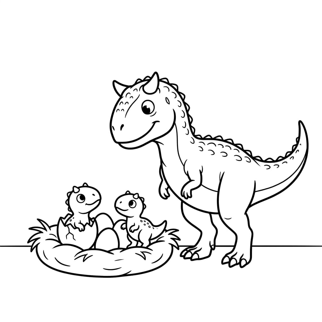 Free Printable Free Carnotaurus Facts & Coloring Pages for Kids PDF - High Resolution Sheet 4