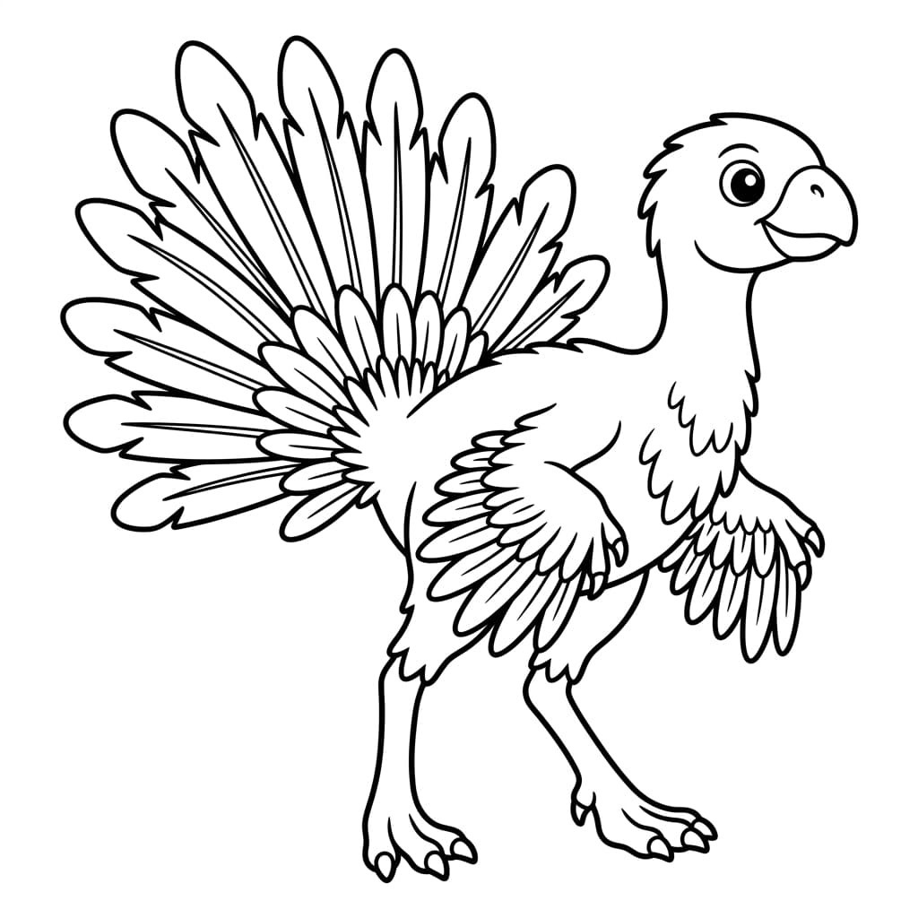 Free Printable Free Caudipteryx Facts & Coloring Pages for Kids PDF - High Resolution Sheet 1