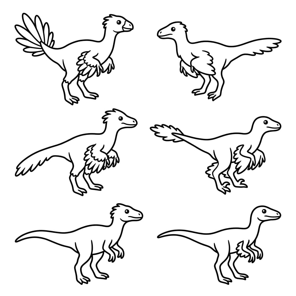 Free Printable Free Caudipteryx Facts & Coloring Pages for Kids PDF - High Resolution Sheet 3