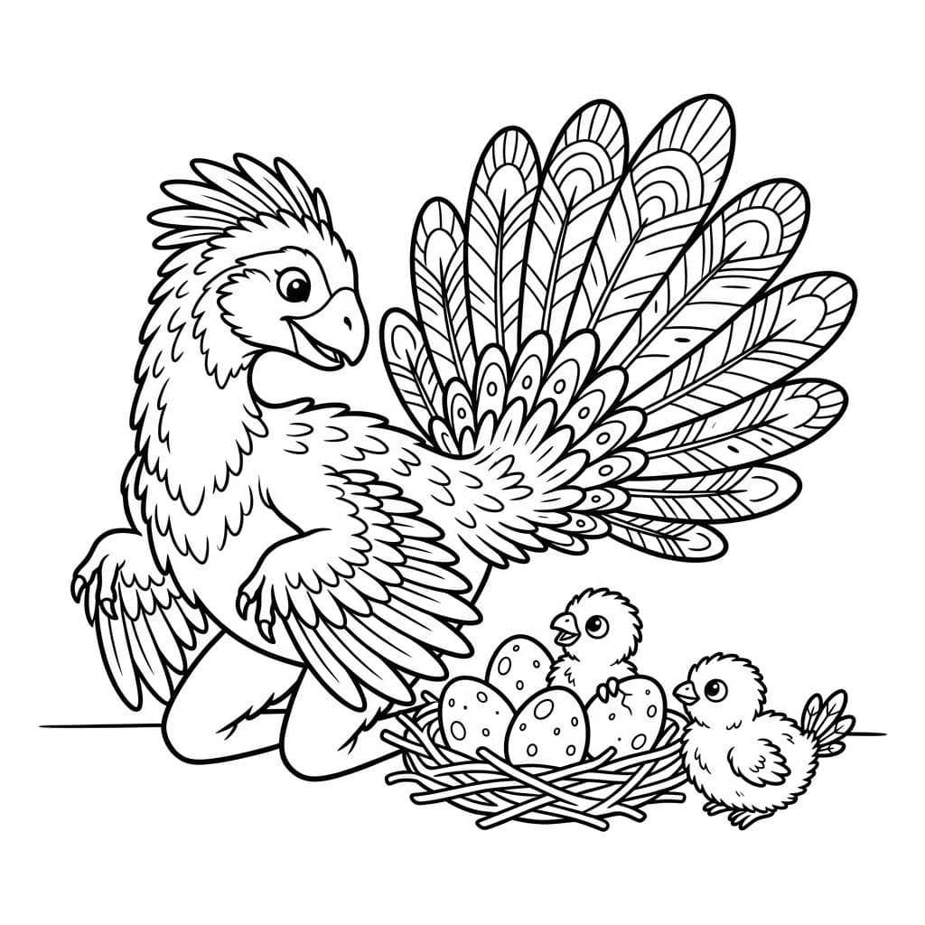 Free Printable Free Caudipteryx Facts & Coloring Pages for Kids PDF - High Resolution Sheet 4