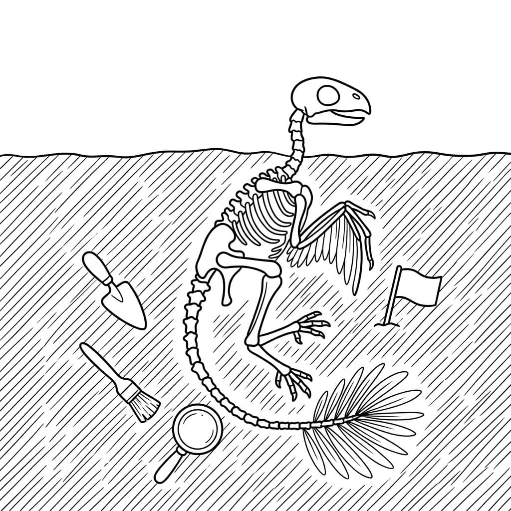 Free Printable Free Caudipteryx Facts & Coloring Pages for Kids PDF - High Resolution Sheet 5