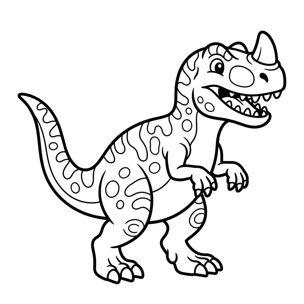 Free Printable Free Ceratosaurus Facts & Coloring Pages for Kids PDF - High Resolution Sheet 1