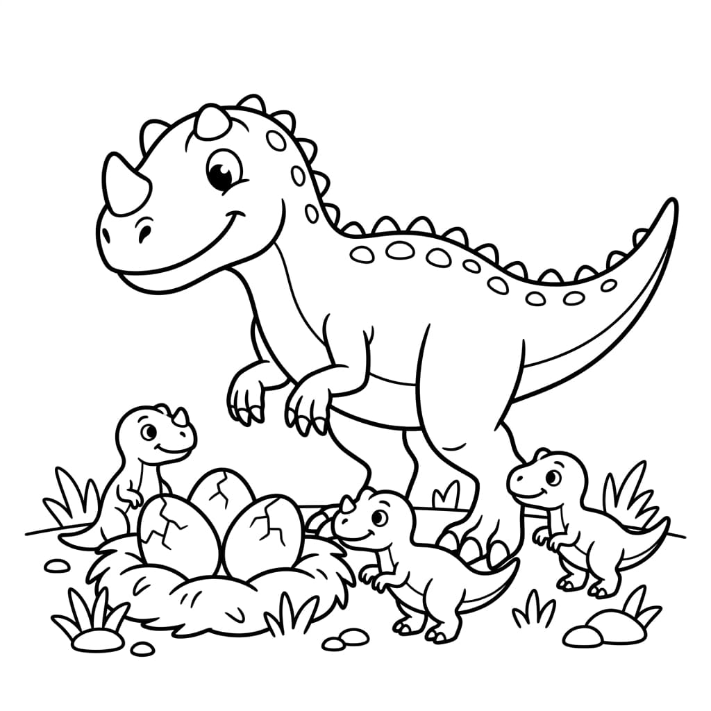 Free Printable Free Ceratosaurus Facts & Coloring Pages for Kids PDF - High Resolution Sheet 4