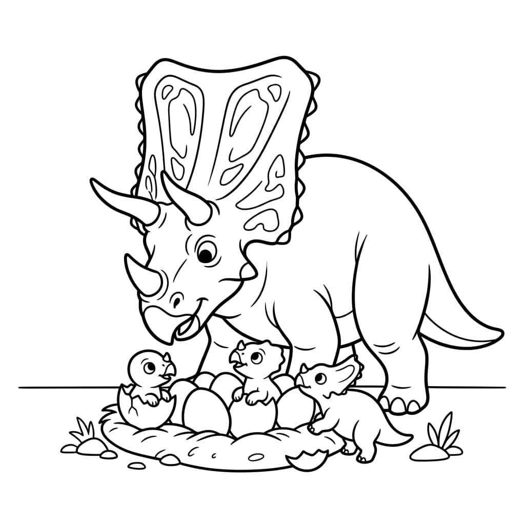 Free Printable Free Chasmosaurus Facts & Coloring Pages for Kids PDF - High Resolution Sheet 4