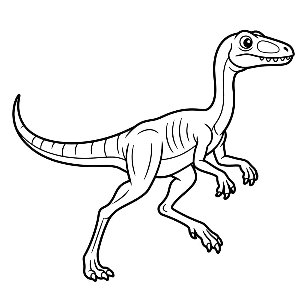 Free Printable Free Coelophysis Facts & Coloring Pages for Kids PDF - High Resolution Sheet 1