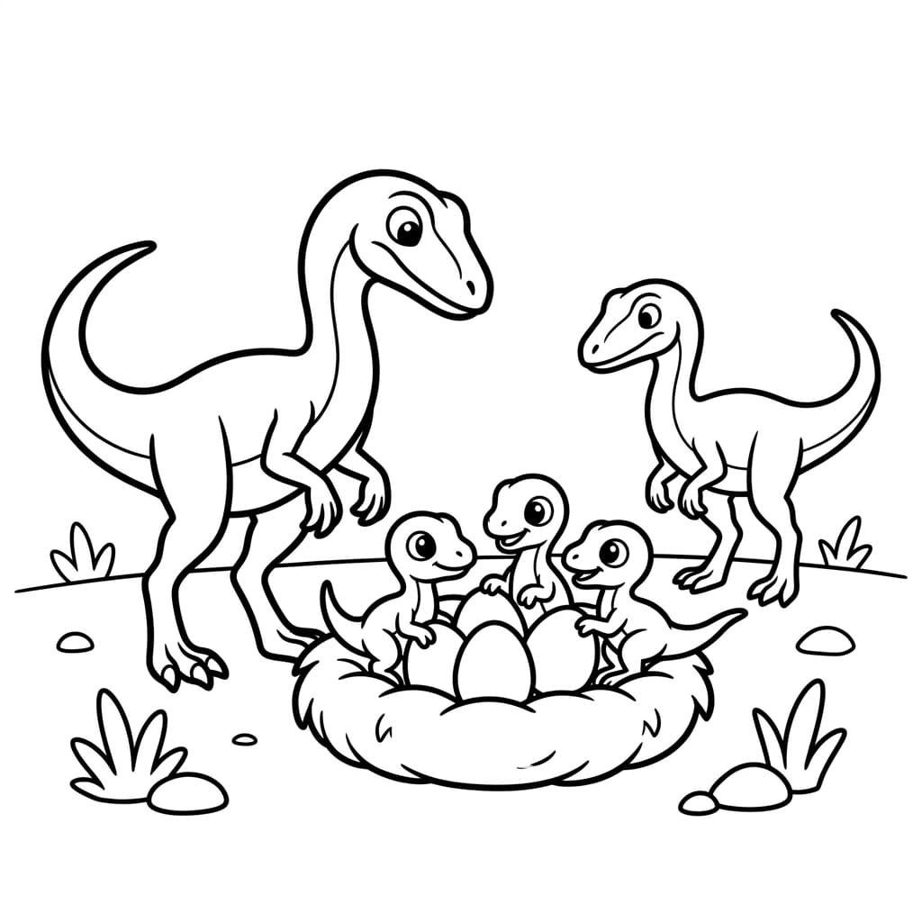 Free Printable Free Coelophysis Facts & Coloring Pages for Kids PDF - High Resolution Sheet 4