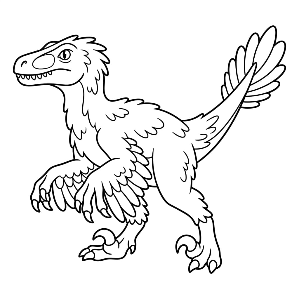 Free Printable Free Dakotaraptor Facts & Coloring Pages for Kids PDF - High Resolution Sheet 1