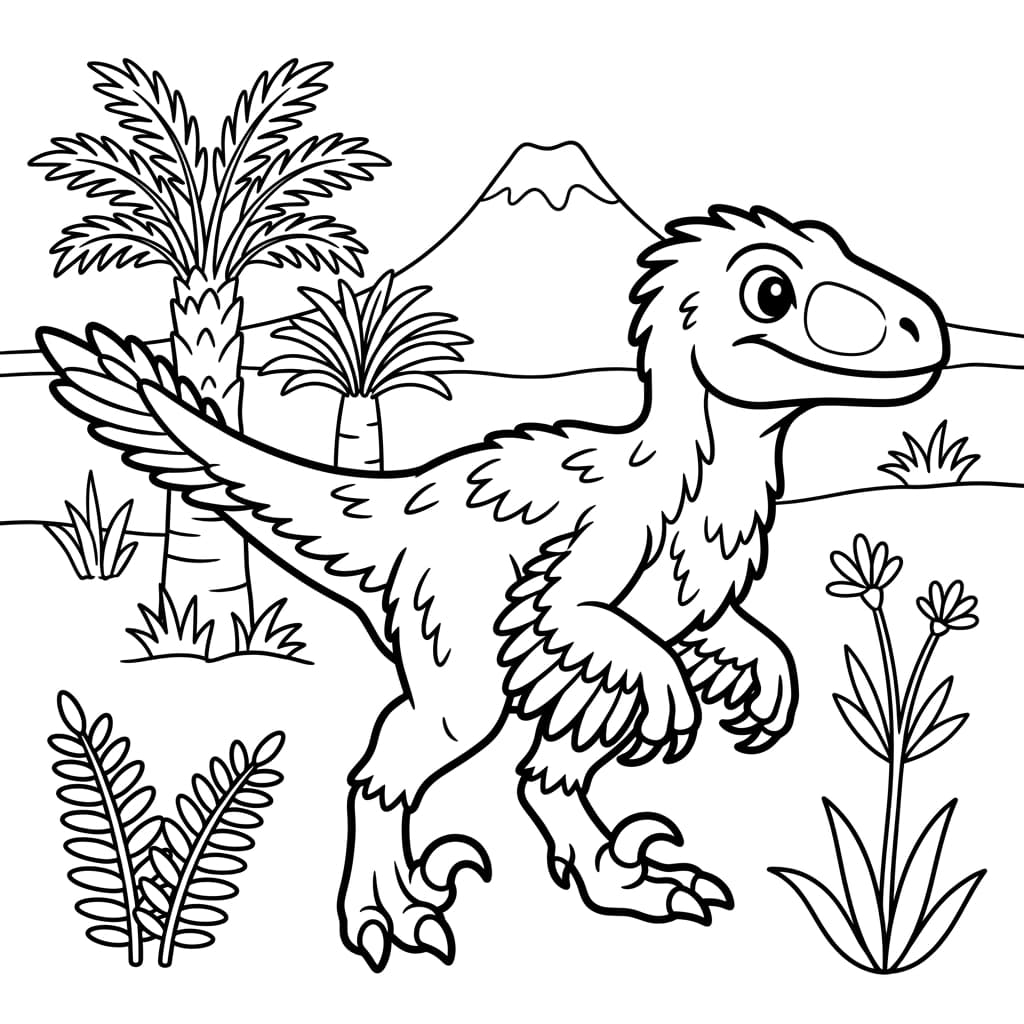 Free Printable Free Dakotaraptor Facts & Coloring Pages for Kids PDF - High Resolution Sheet 2