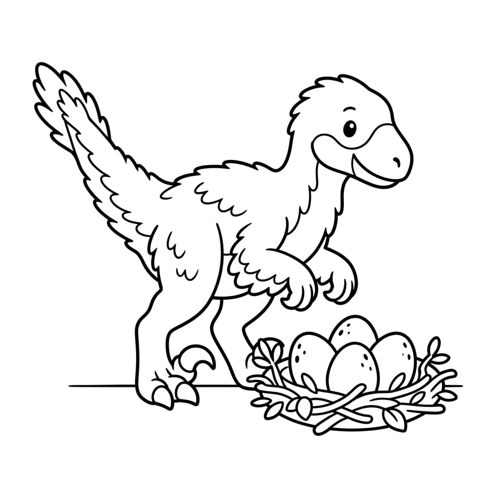 Free Printable Free Dakotaraptor Facts & Coloring Pages for Kids PDF - High Resolution Sheet 4