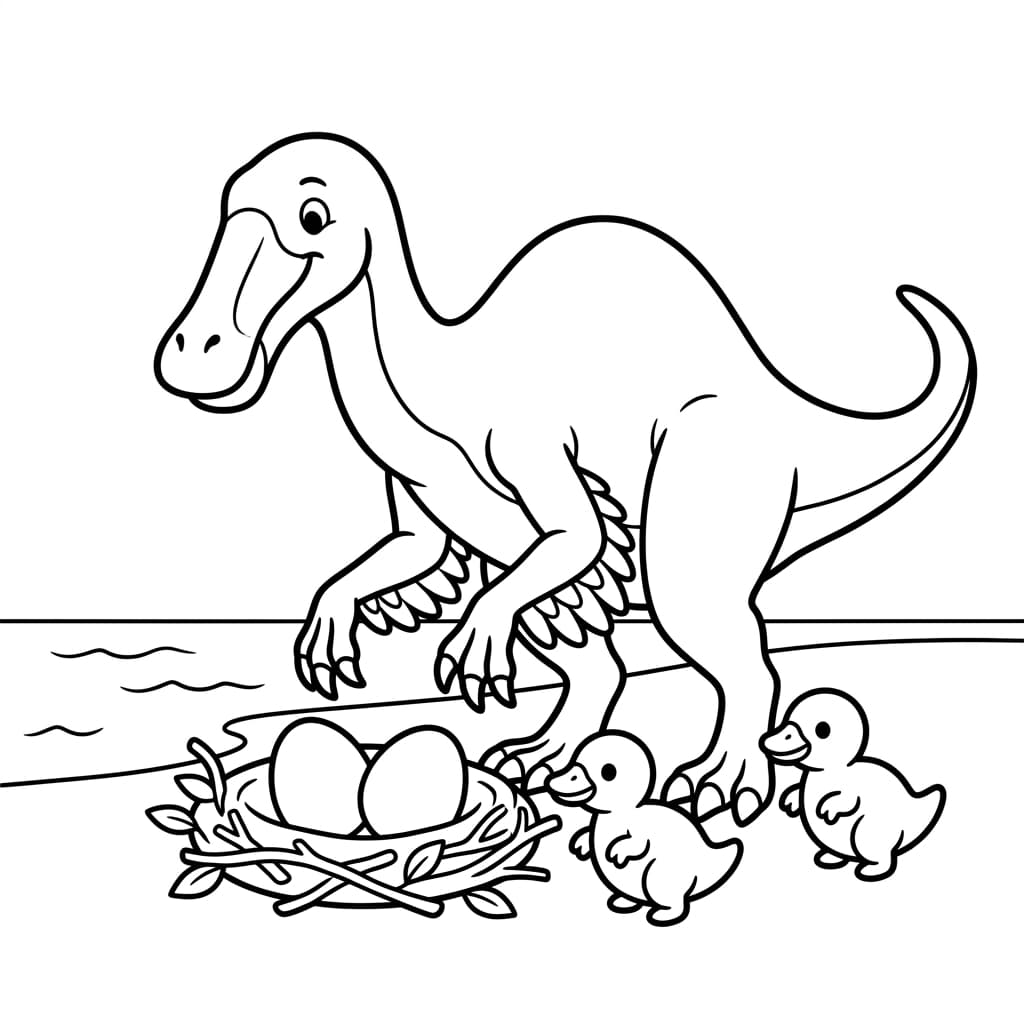 Free Printable Free Deinocheirus Facts & Coloring Pages for Kids PDF - High Resolution Sheet 4