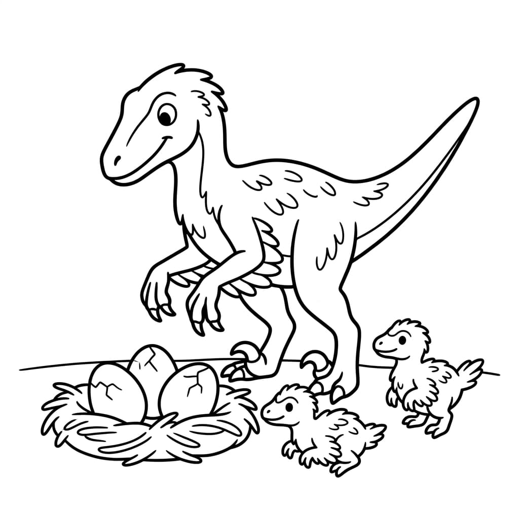 Free Printable Free Deinonychus Facts & Coloring Pages for Kids PDF - High Resolution Sheet 4