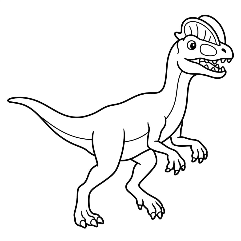 Free Printable Free Dilophosaurus Facts & Coloring Pages for Kids PDF - High Resolution Sheet 1