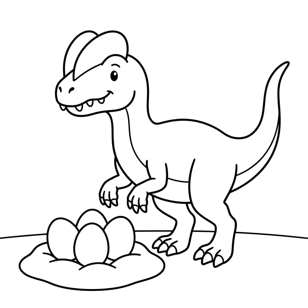 Free Printable Free Dilophosaurus Facts & Coloring Pages for Kids PDF - High Resolution Sheet 4