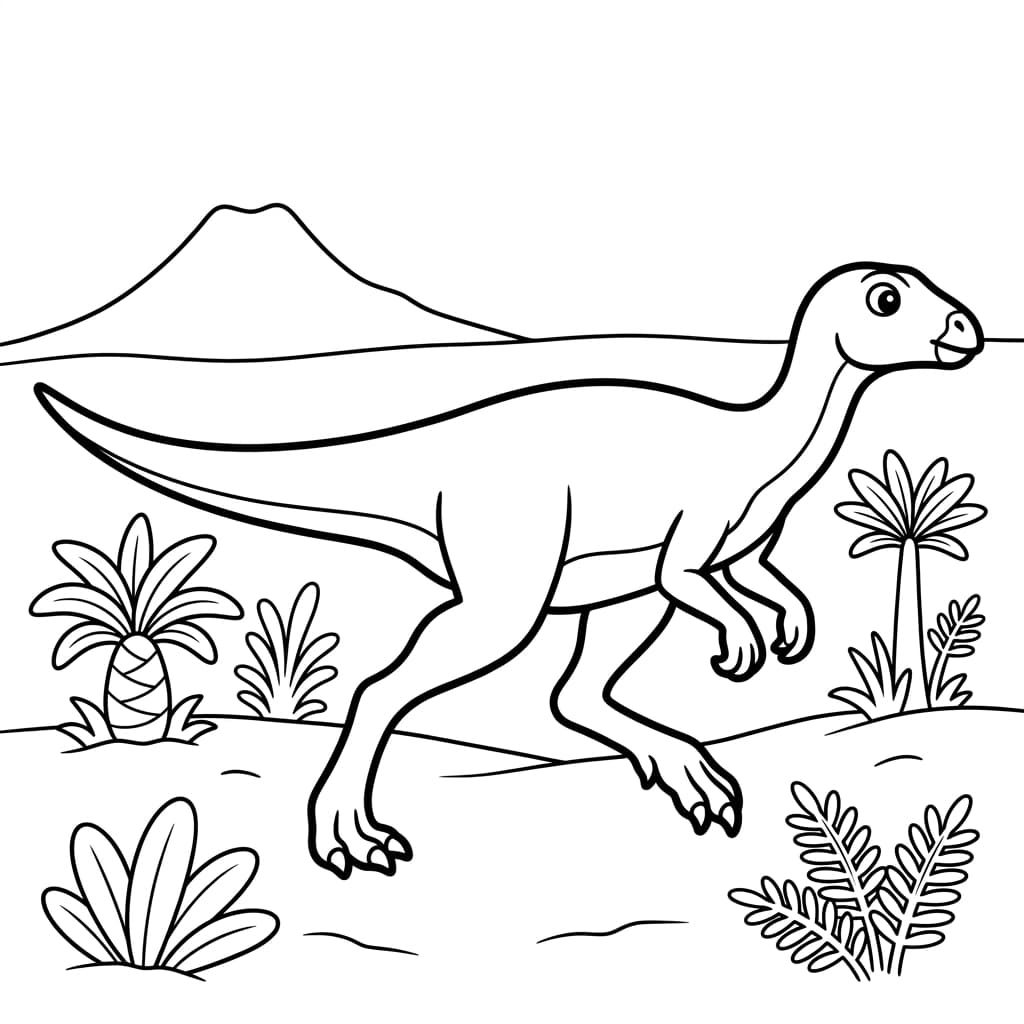 Free Printable Free Dryosaurus Facts & Coloring Pages for Kids PDF - High Resolution Sheet 2