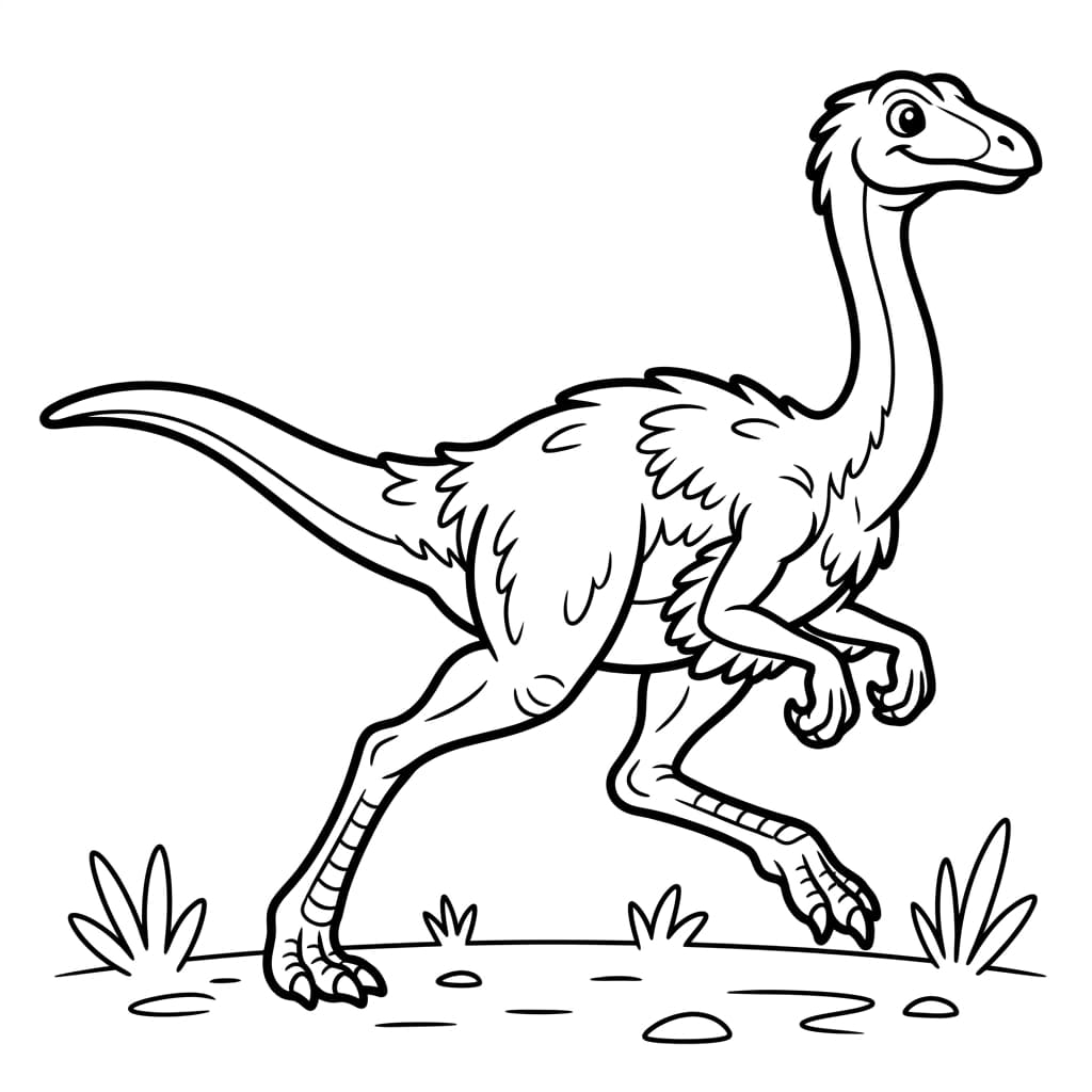 Free Printable Free Gallimimus Facts & Coloring Pages for Kids PDF - High Resolution Sheet 1