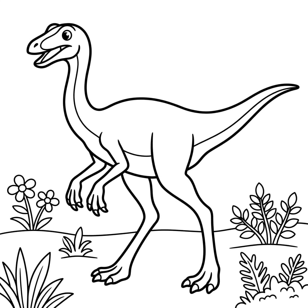 Free Printable Free Gallimimus Facts & Coloring Pages for Kids PDF - High Resolution Sheet 2