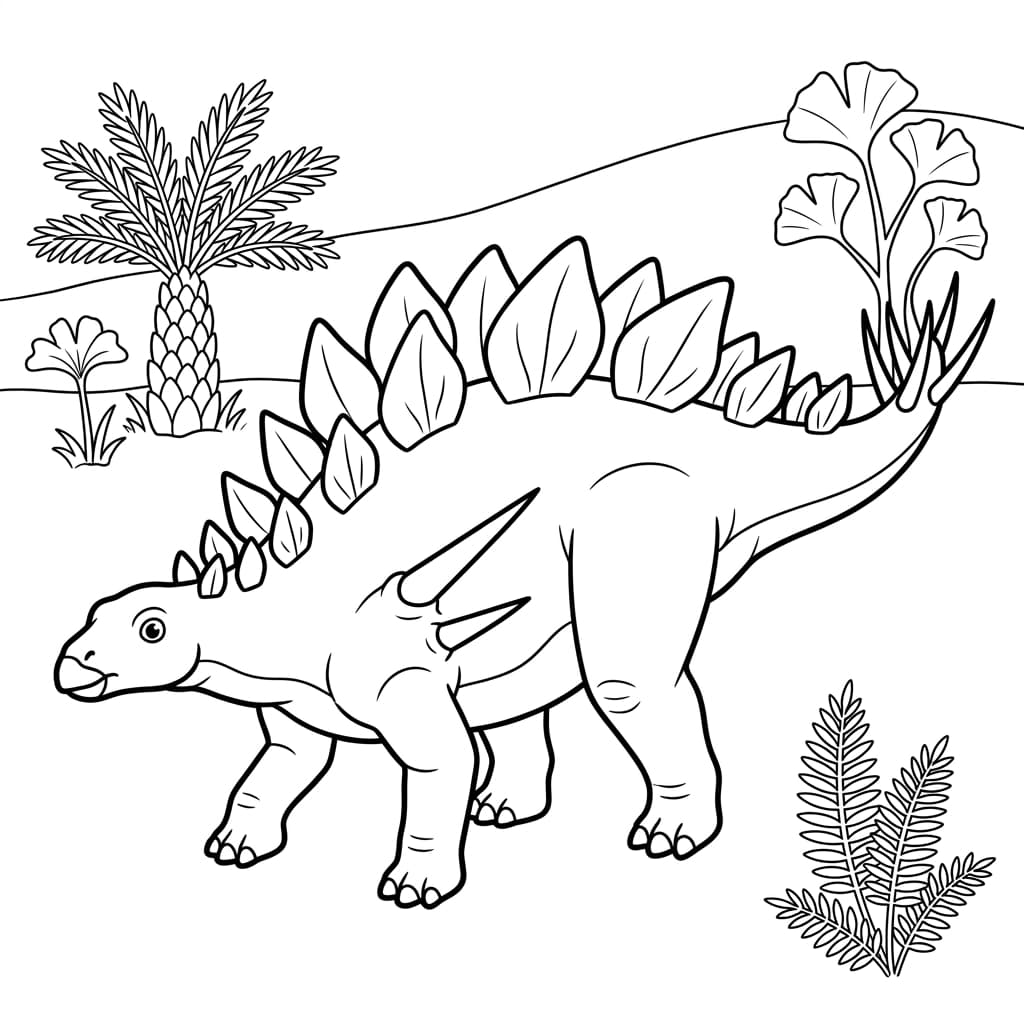 Free Printable Free Huayangosaurus Facts & Coloring Pages for Kids PDF - High Resolution Sheet 2