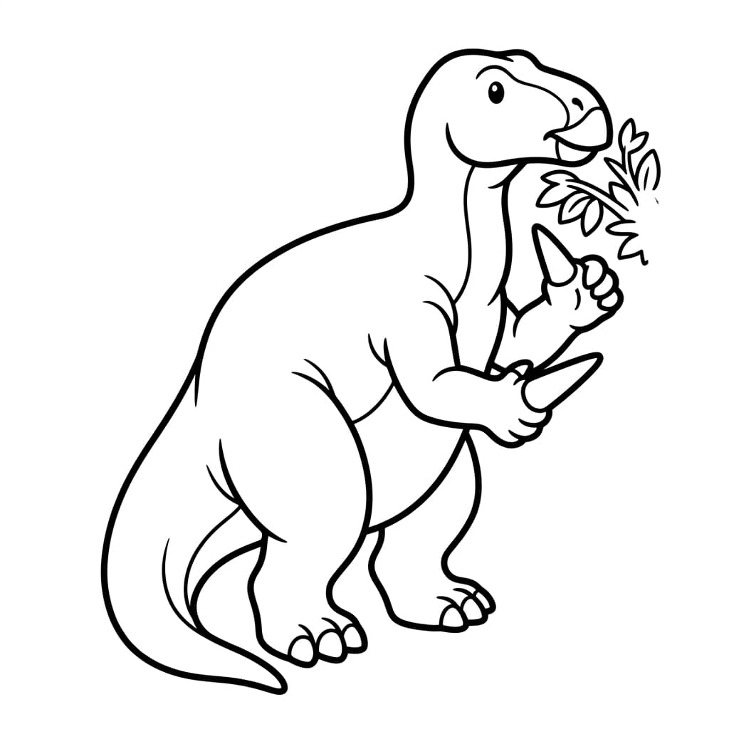 Free Printable Free Iguanodon Facts & Coloring Pages for Kids PDF - High Resolution Sheet 1