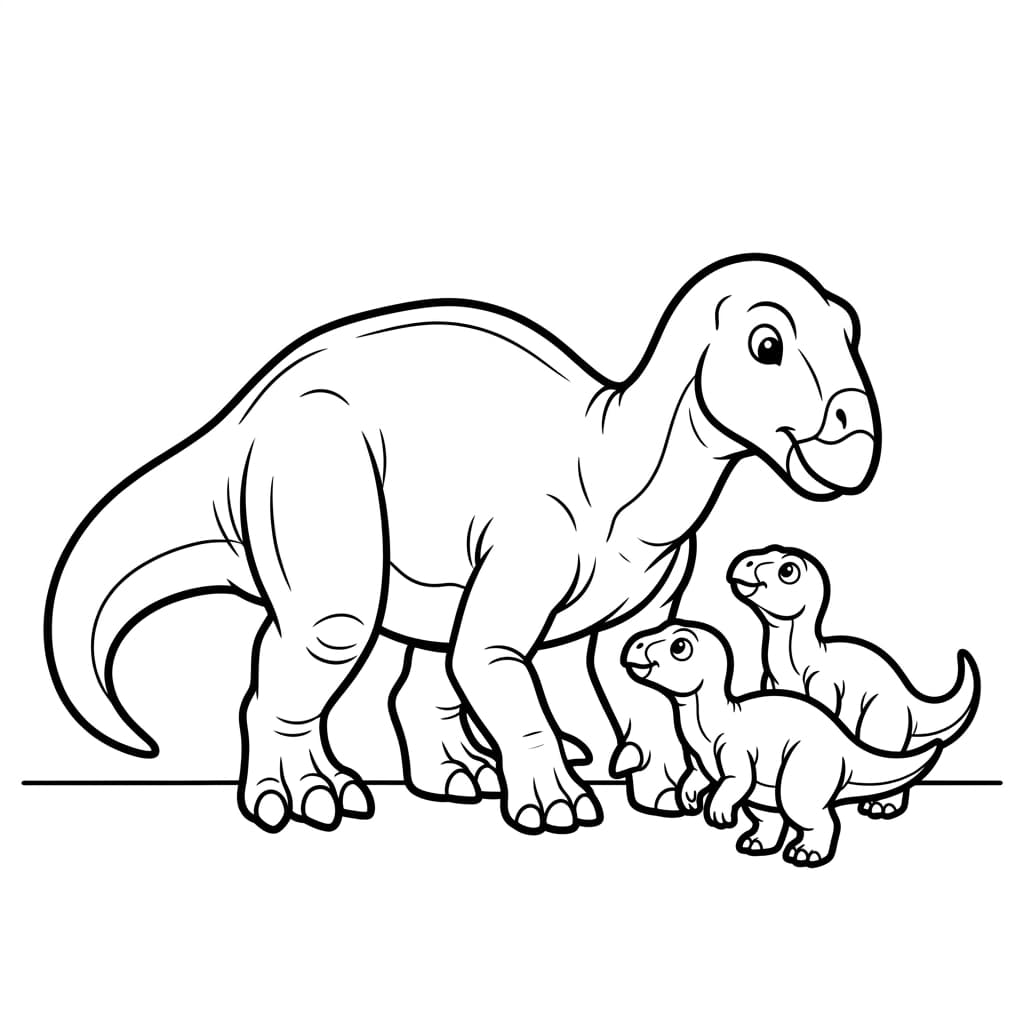 Free Printable Free Iguanodon Facts & Coloring Pages for Kids PDF - High Resolution Sheet 4